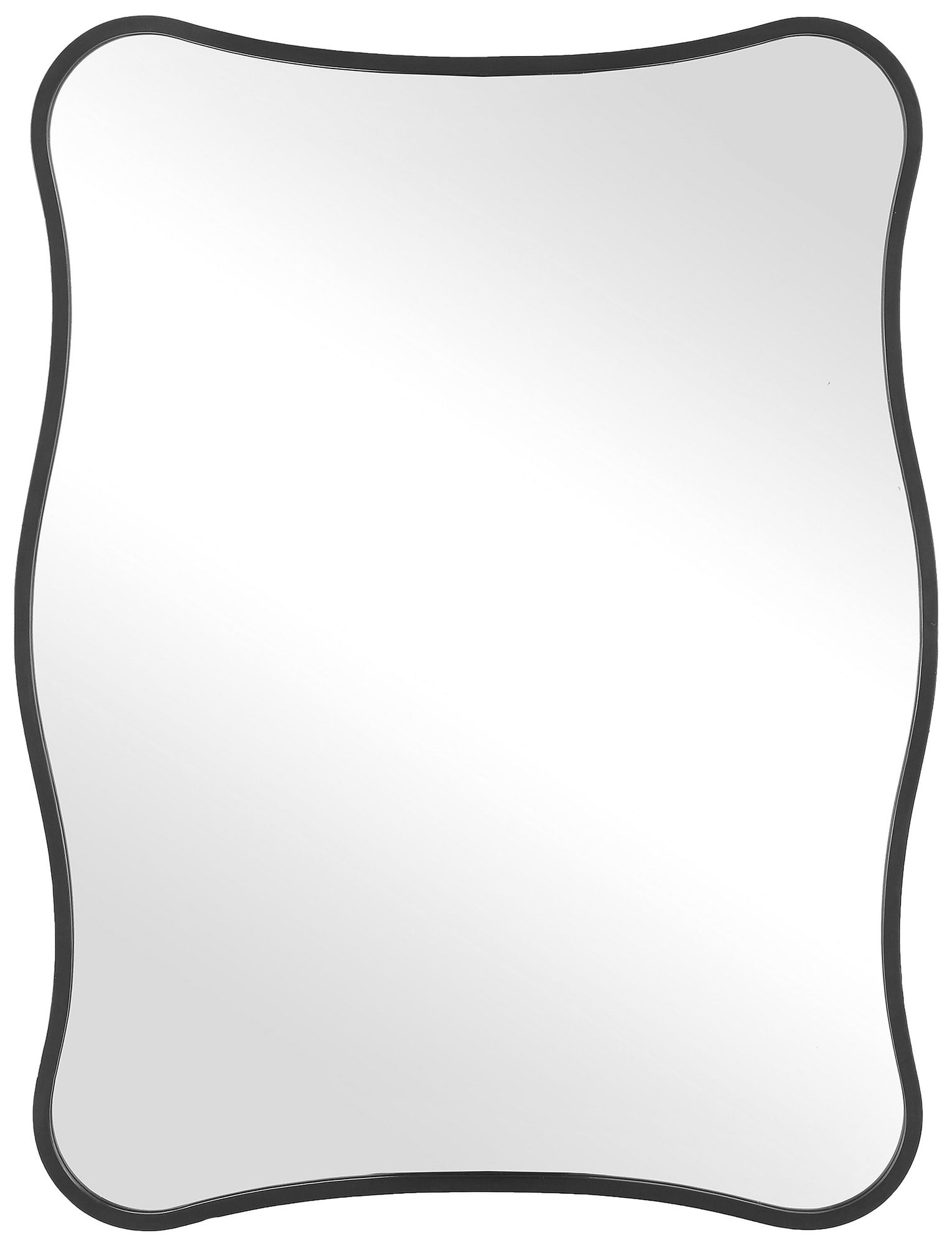 Image 2 Uttermost Pavia Black 28" x 36" Curvy Vanity Mirror