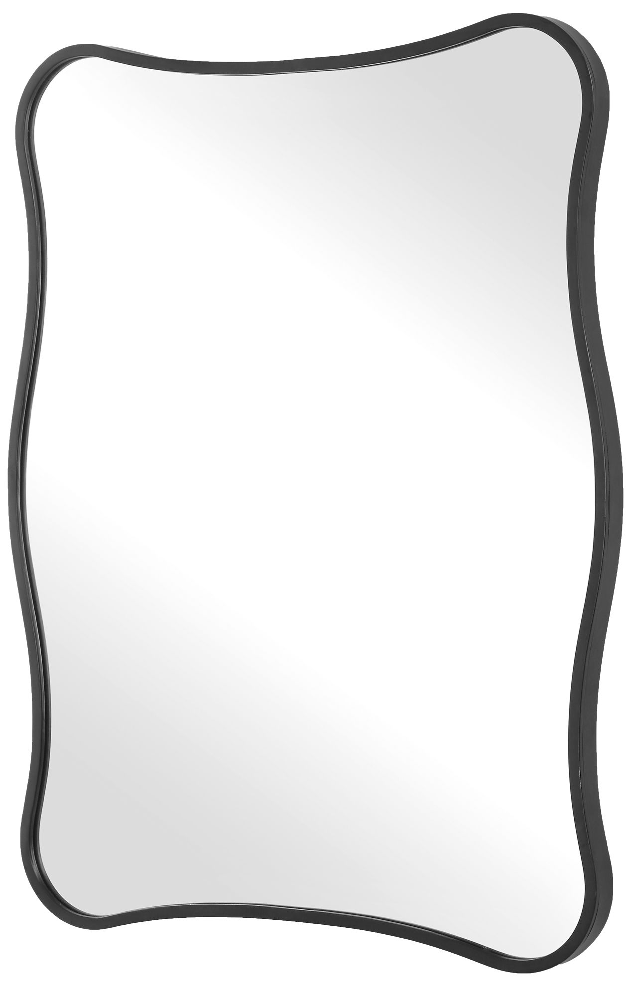 Image 4 Uttermost Pavia Black 28" x 36" Curvy Vanity Mirror more views