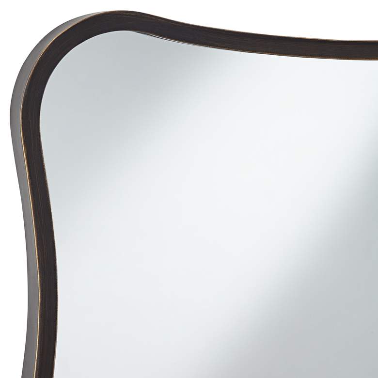 Image 3 Uttermost Pavia Dark Bronze 24" x 32" Curvy Wall Mirror more views