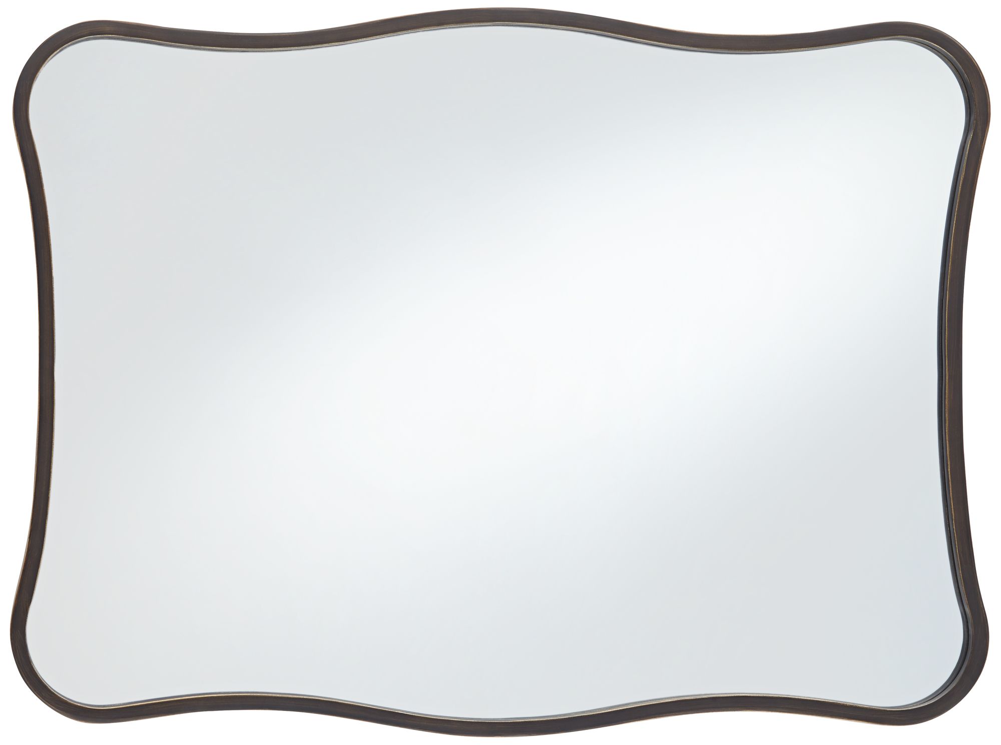 Image 4 Uttermost Pavia Dark Bronze 24" x 32" Curvy Wall Mirrors Set of 2 more views