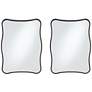 1_Uttermost Pavia Dark Bronze 24" x 32" Curvy Wall Mirrors Set of 2