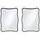 Uttermost Pavia Dark Bronze 24" x 32" Curvy Wall Mirrors Set of 2