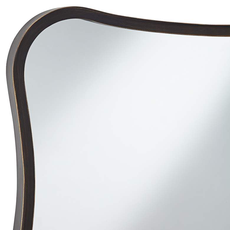 Image 2 Uttermost Pavia Dark Bronze 24" x 32" Curvy Wall Mirrors Set of 2 more views