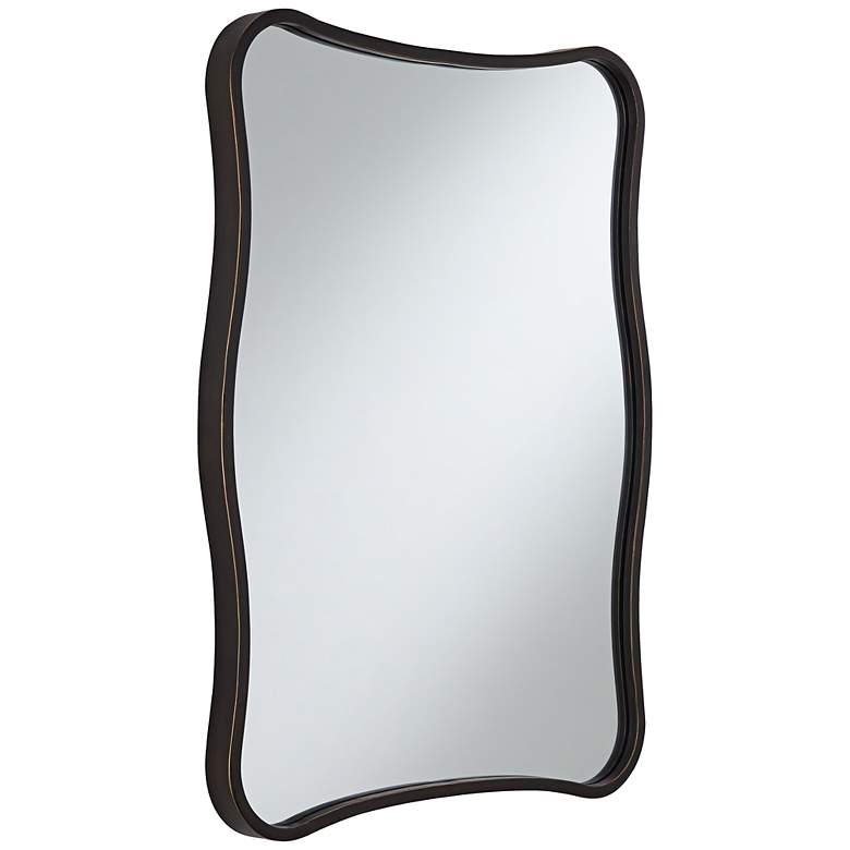 Image 5 Uttermost Pavia Dark Bronze 24" x 32" Curvy Wall Mirrors Set of 2 more views