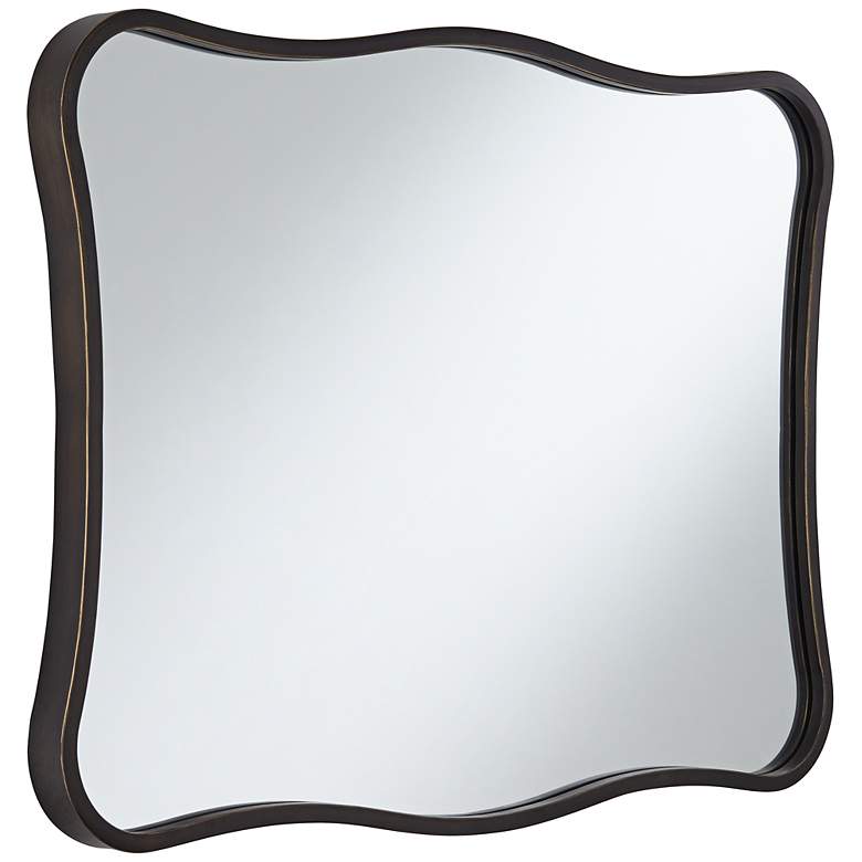 Image 6 Uttermost Pavia Dark Bronze 24" x 32" Curvy Wall Mirrors Set of 2 more views