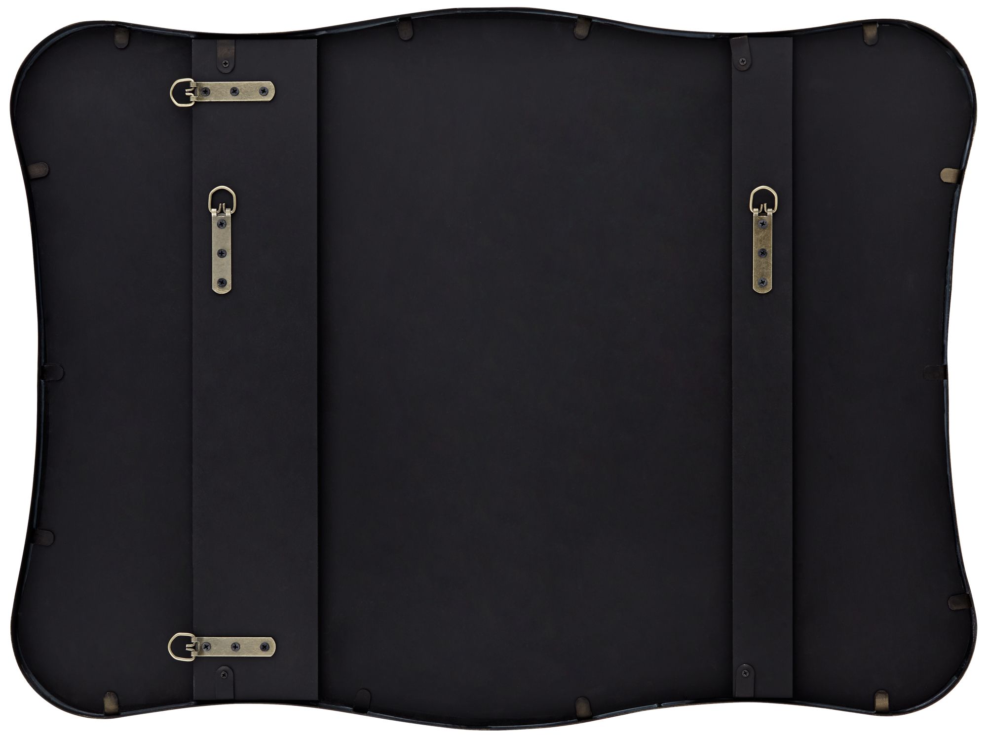 Uttermost Pavia Dark Bronze 24" x 32" Curvy Wall Mirrors Set of 2