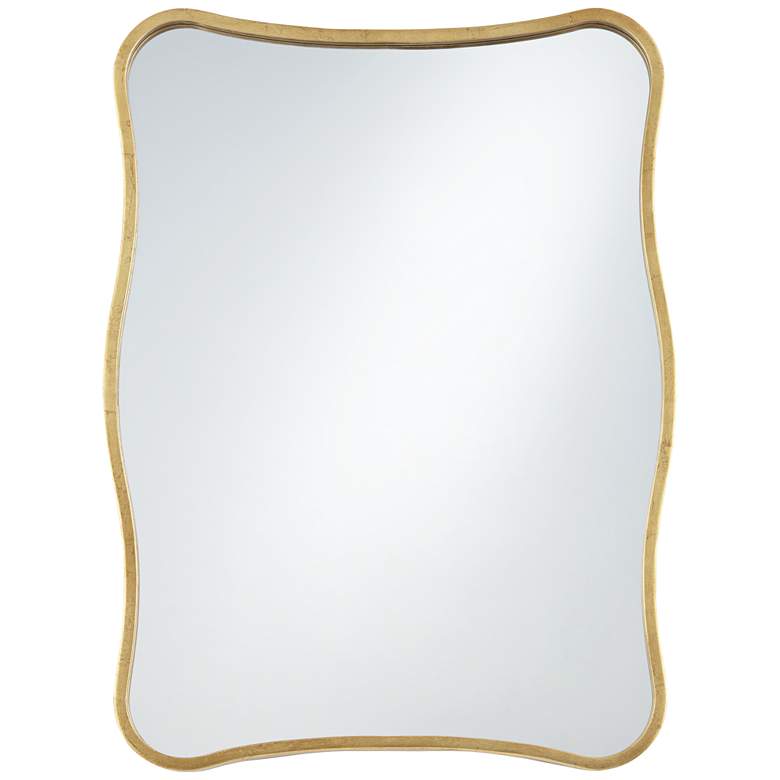 Image 3 Uttermost Pavia Gold Metal 24" x 32" Curvy Wall Mirror