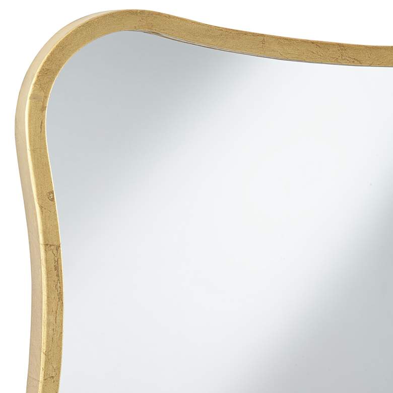 Image 4 Uttermost Pavia Gold Metal 24" x 32" Curvy Wall Mirror more views