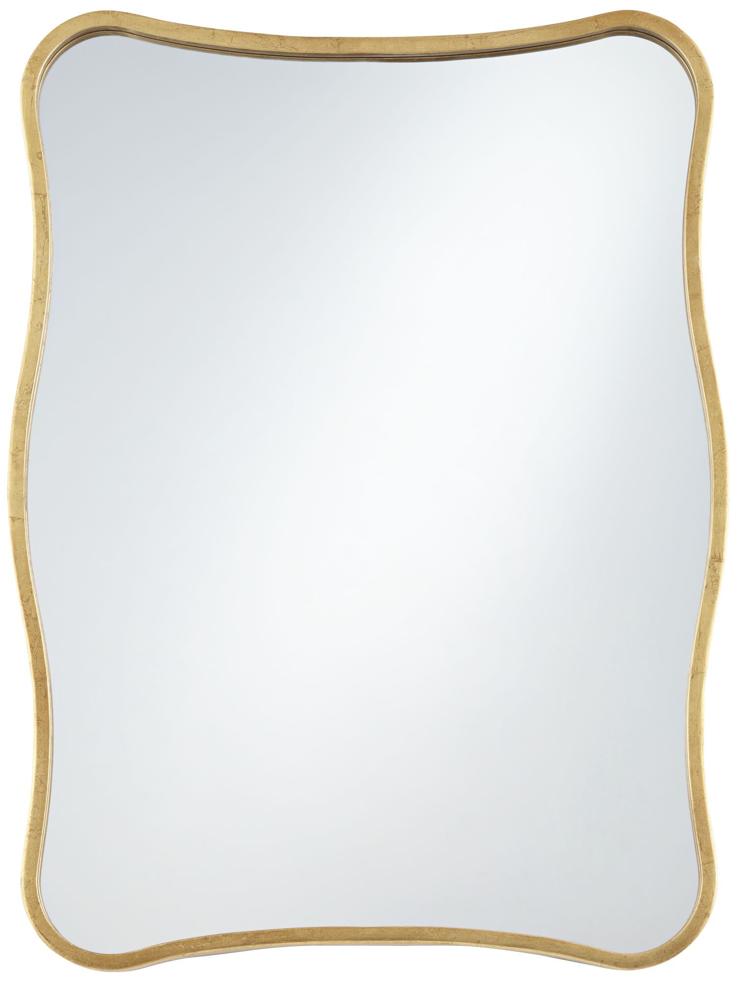 Uttermost Pavia Gold Metal 24" x 32" Curvy Wall Mirror Image 2