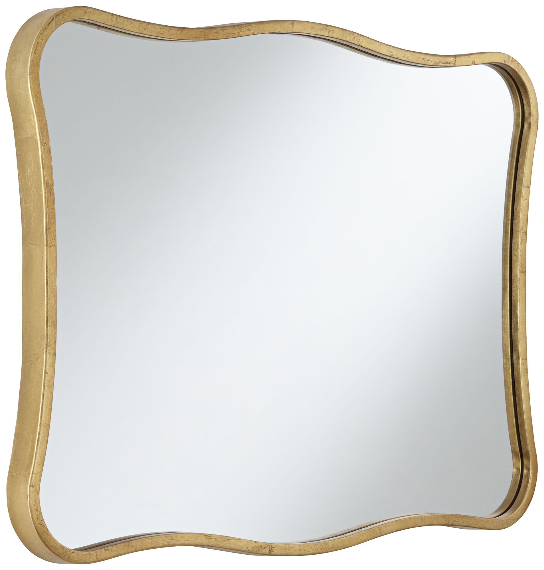 Uttermost Pavia Gold Metal 24" x 32" Curvy Wall Mirror Image 7