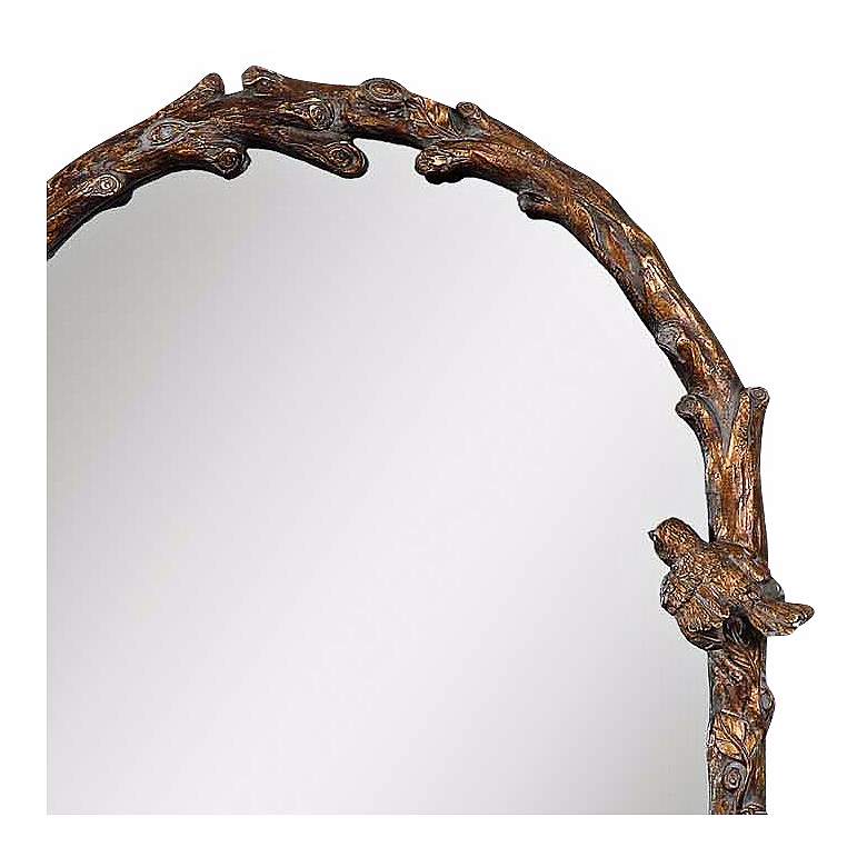 Image 3 Uttermost Paza Gold 26" x 37" Songbirds Arch Wall Mirror more views