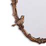 4_Uttermost Paza Love Birds 34" High Antique Gold Leaf Oval Wall Mirror more views