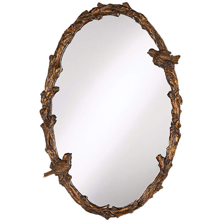 Image 3 Uttermost Paza Love Birds Oval 34" High Wall Mirror
