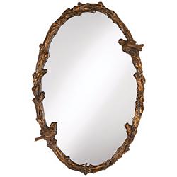 Uttermost Paza Love Birds Oval 34&quot; High Wall Mirror