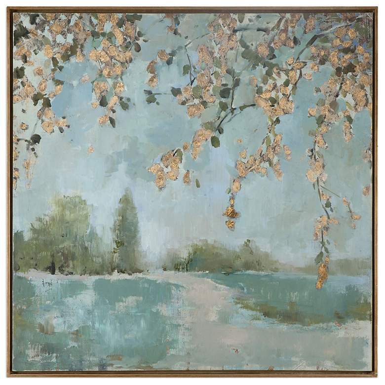 Image 2 Uttermost Peaceful 36 1/2 inch Square Canvas Wall Art