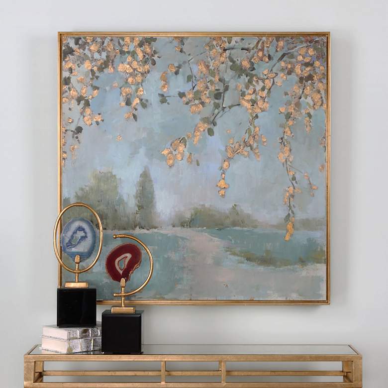 Image 1 Uttermost Peaceful 36 1/2" Square Canvas Wall Art