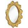 Uttermost Pearla Shiny Gold Leaf 32" Round Wall Mirror