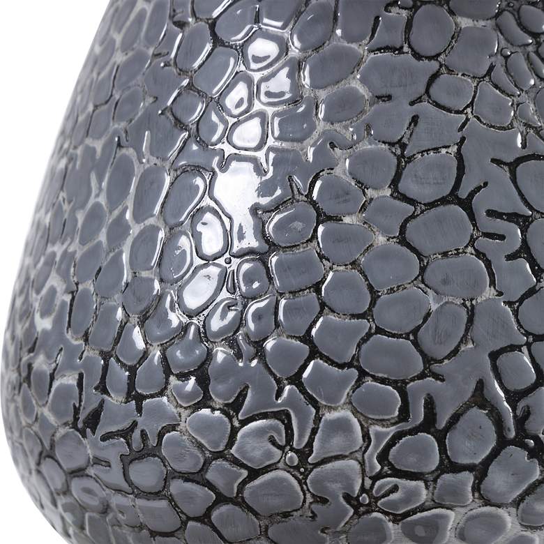 Image 4 Uttermost Pebbles Metallic Charcoal Gray Finish Ceramic Table Lamp more views