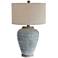 Uttermost Pelia 27 1/2" Blue Gray Coastal Modern Ceramic Table Lamp