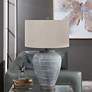 Uttermost Pelia 27 1/2" Blue Gray Coastal Modern Ceramic Table Lamp in scene