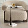 3_Uttermost Pelton 24" High White Marble Drink Table more views