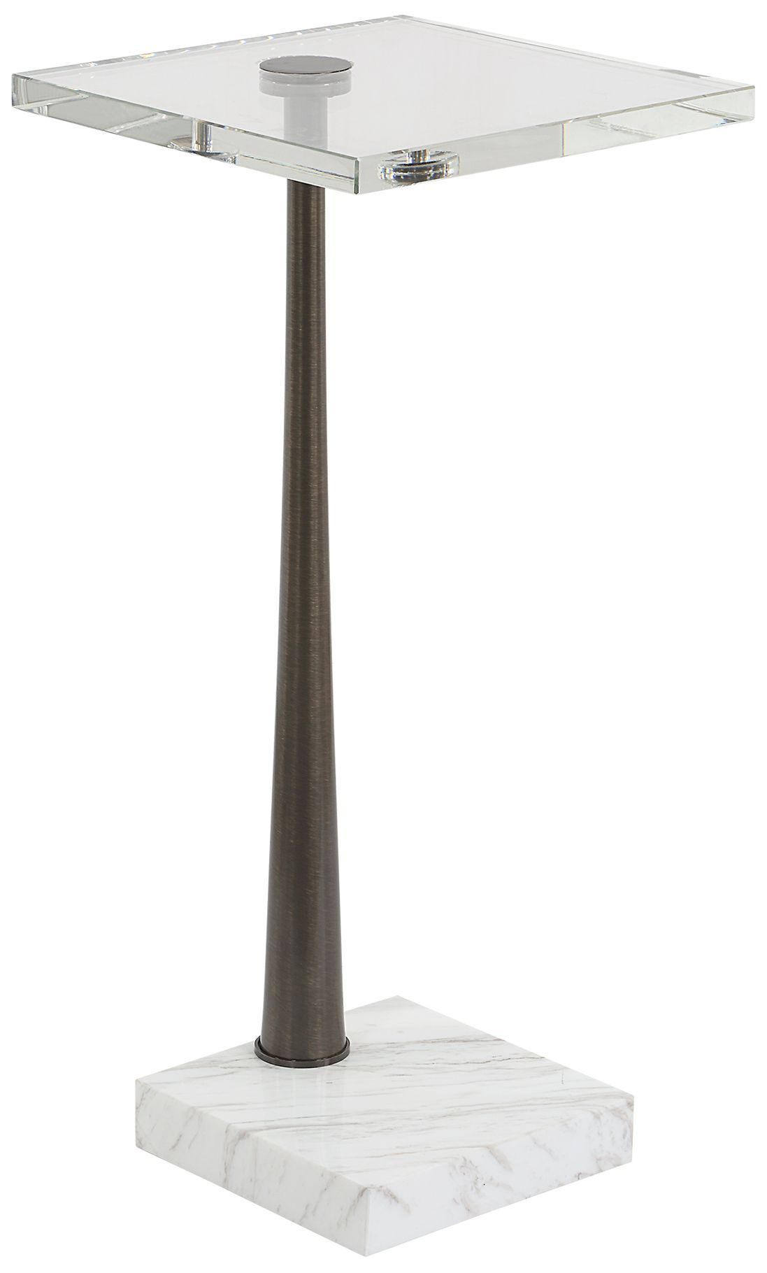 Image 4 Uttermost Pelton 24" High White Marble Drink Table more views