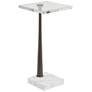 4_Uttermost Pelton 24" High White Marble Drink Table more views