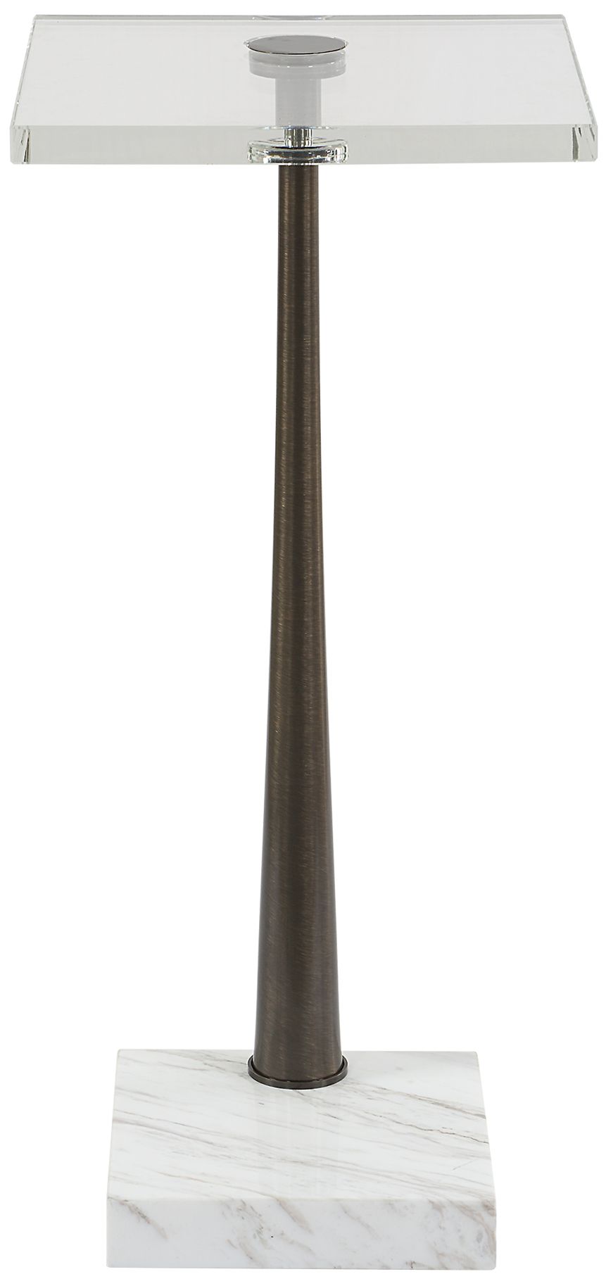 Image 5 Uttermost Pelton 24" High White Marble Drink Table more views