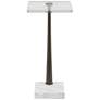 5_Uttermost Pelton 24" High White Marble Drink Table more views