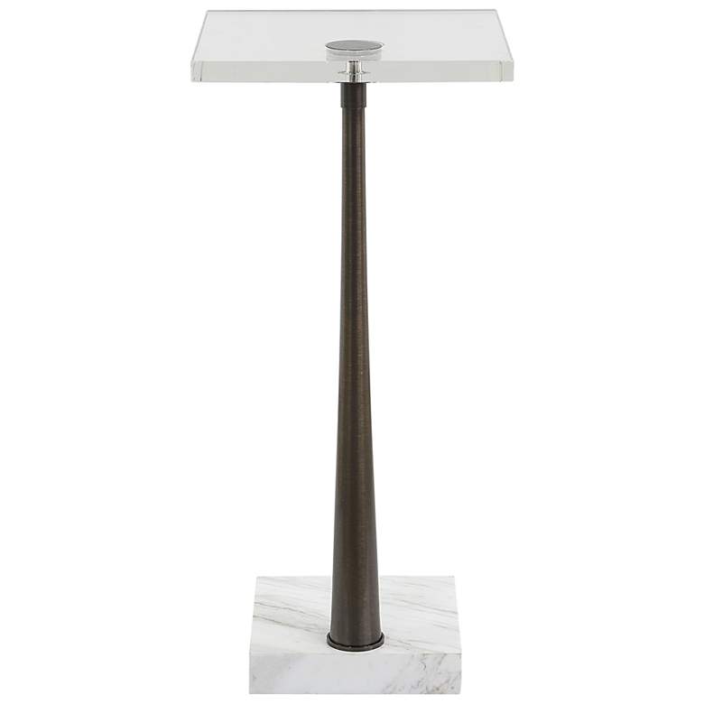 Image 6 Uttermost Pelton 24" High White Marble Drink Table more views