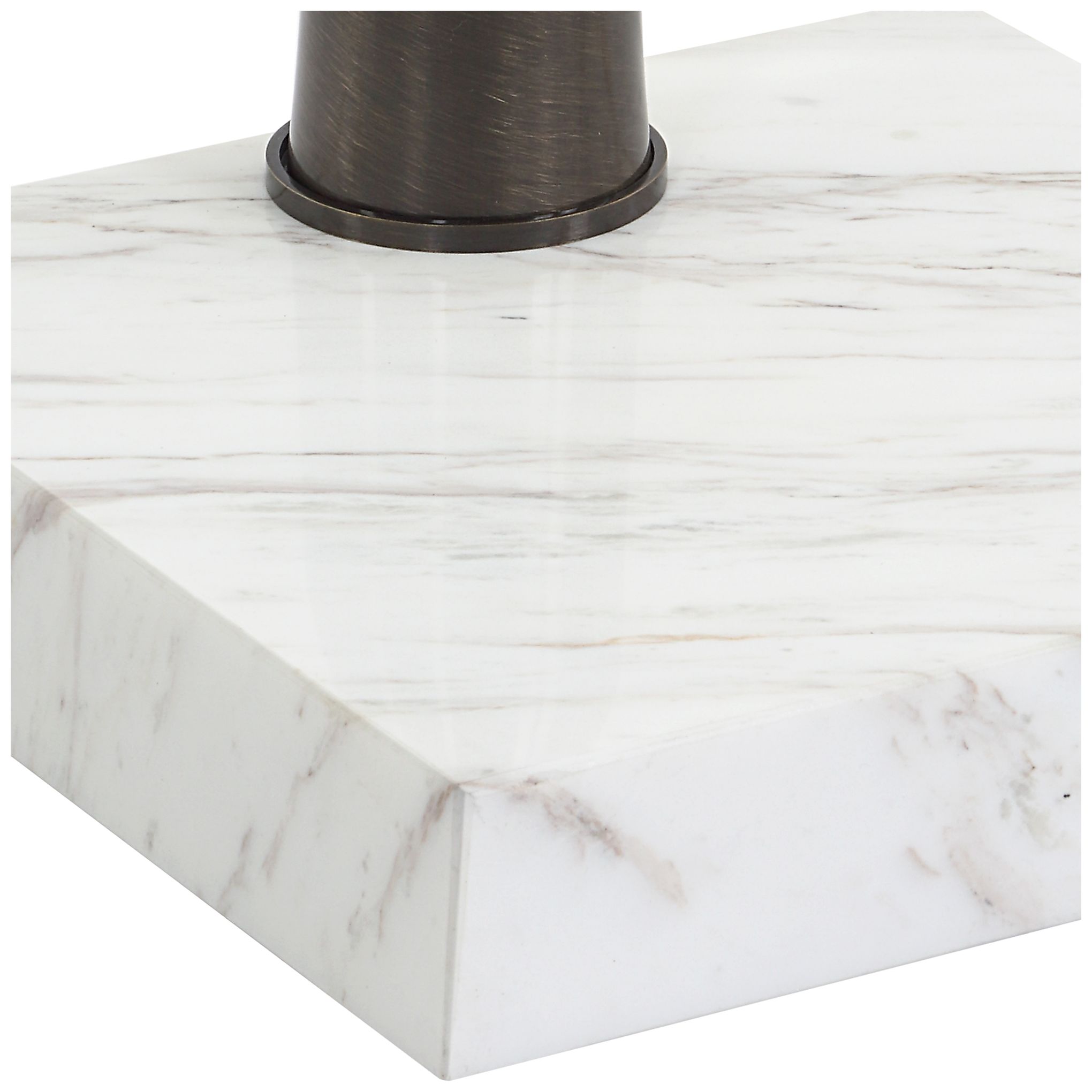 Uttermost Pelton 24" High White Marble Drink Table