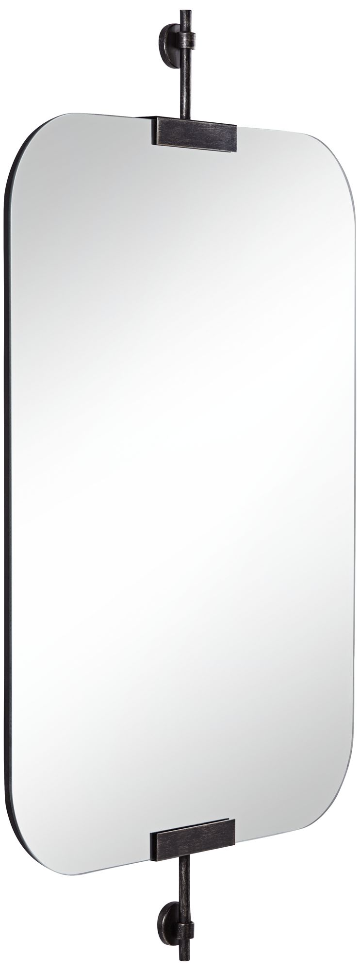 Image 5 Uttermost Penbrook 24x42" Black and Polished Edge Wall Mirror more views