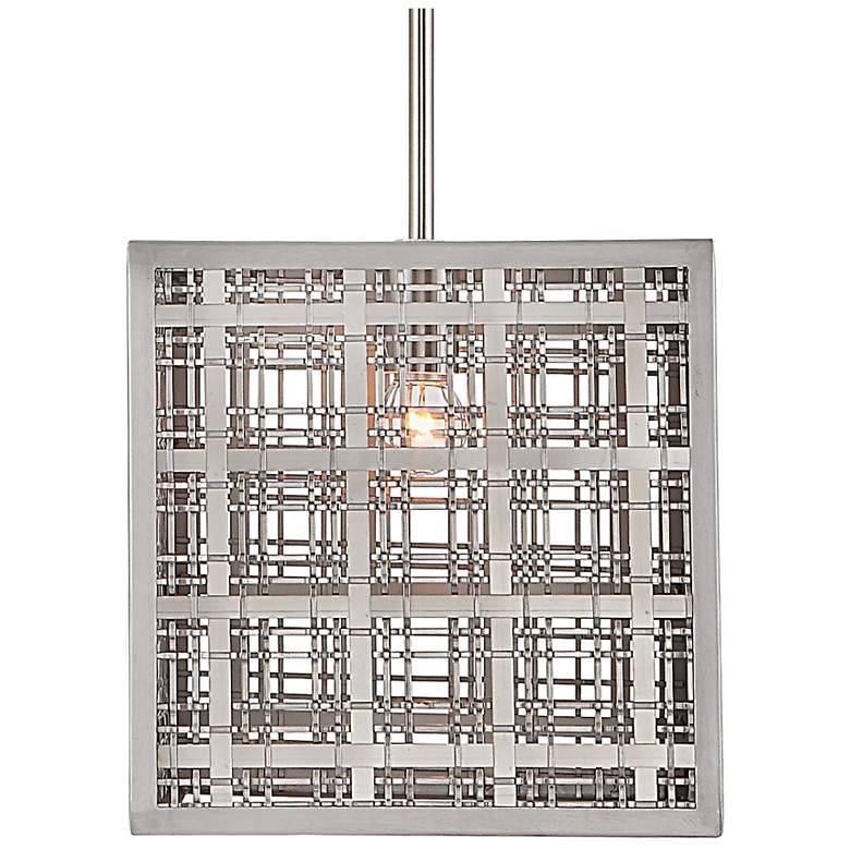 Image 2 Uttermost Pendleton 10"W Satin Nickel Square Mini Pendant