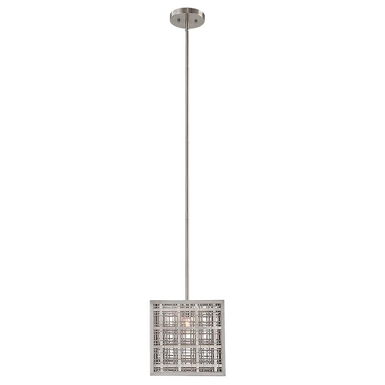 Image 4 Uttermost Pendleton 10"W Satin Nickel Square Mini Pendant more views
