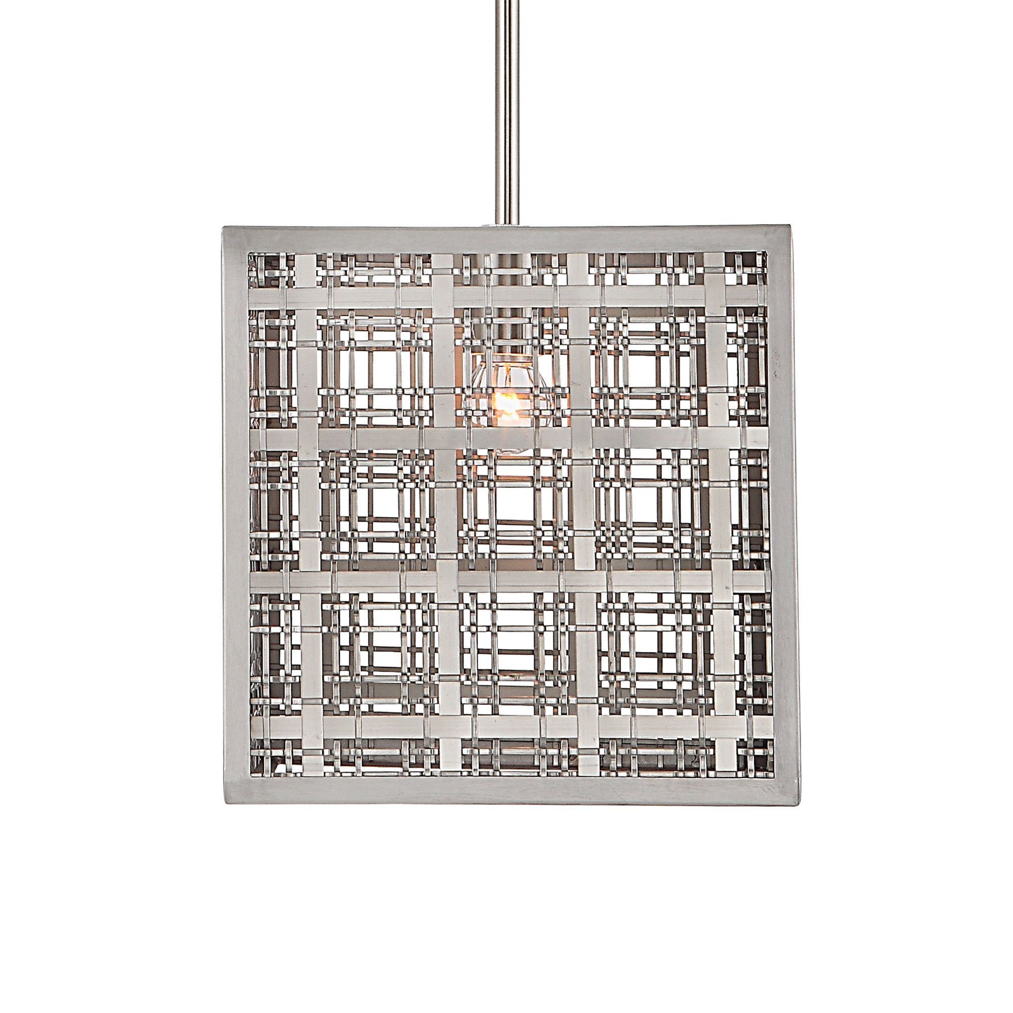 Uttermost Pendleton 10"W Satin Nickel Square Mini Pendant