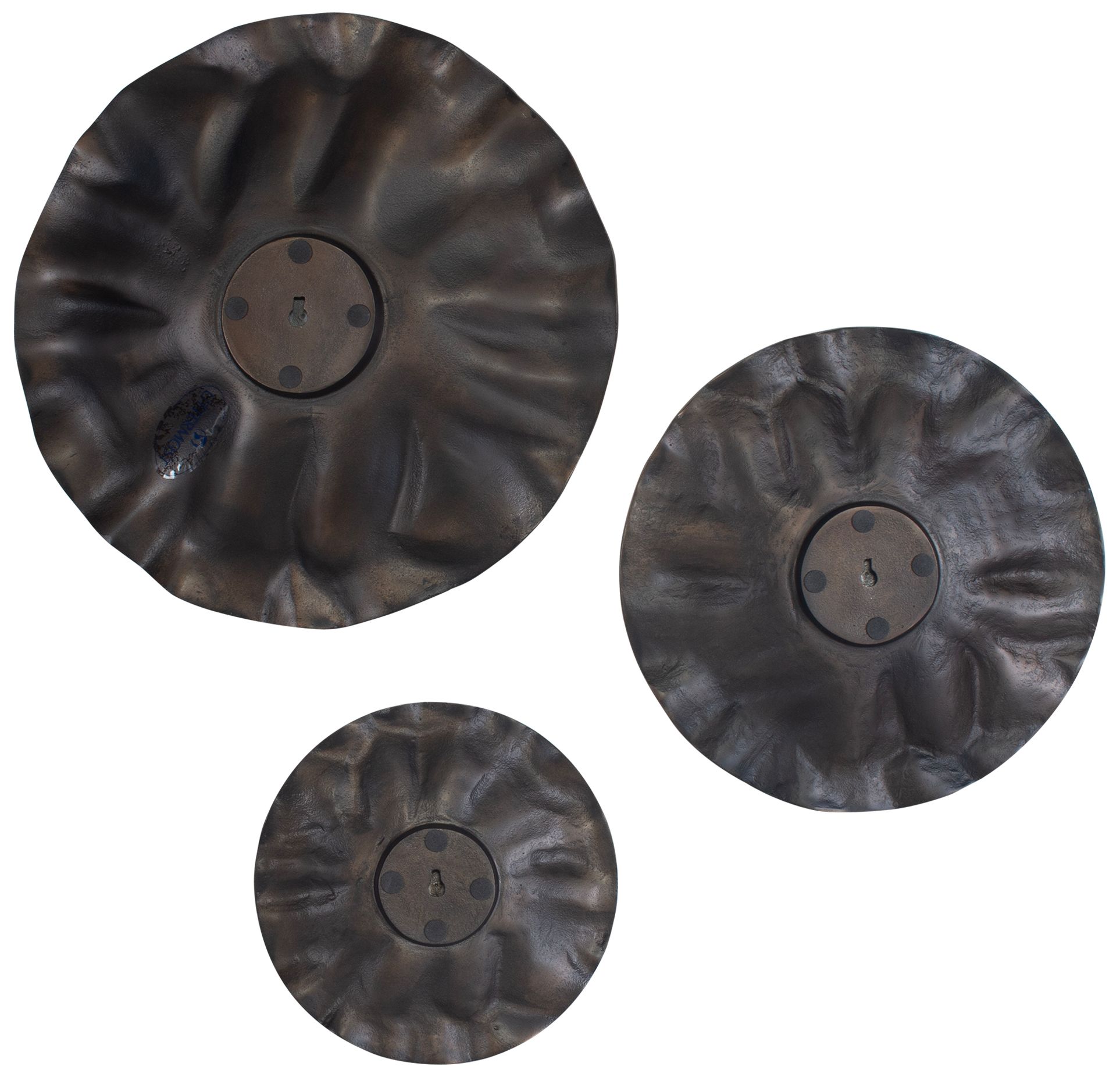 Image 4 Uttermost Peonia 3-Piece Bronze Indoor-Outdoor Wall Decor Set more views