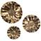 Uttermost Peonia Indoor-Outdoor Gold 3-Piece Wall Decor