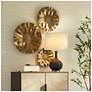 3_Uttermost Peonia Indoor-Outdoor Gold 3-Piece Wall Decor more views
