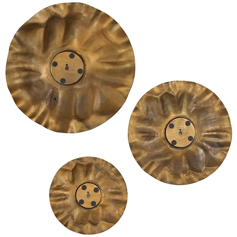 Image 6 Uttermost Peonia Indoor-Outdoor Gold 3-Piece Wall Decor more views