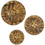 6_Uttermost Peonia Indoor-Outdoor Gold 3-Piece Wall Decor more views