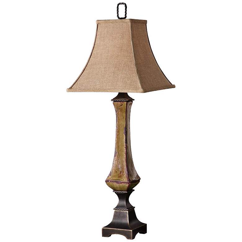 Image 1 Uttermost Perano Distressed Porcelain Buffet Table Lamp
