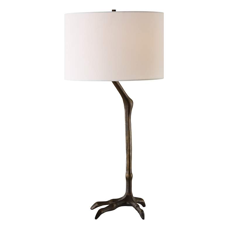 Image 3 Uttermost Perch Warm Bronze Bird Leg Table Lamp