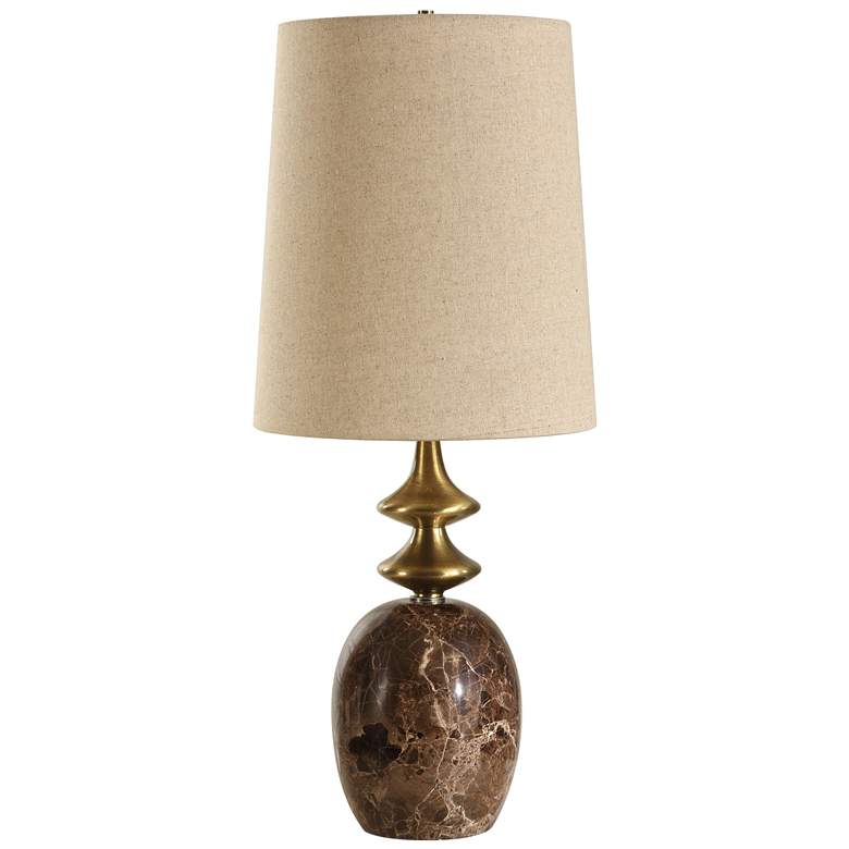 Image 3 Uttermost Percy 29" Brown Marble Buffet Lamp more views