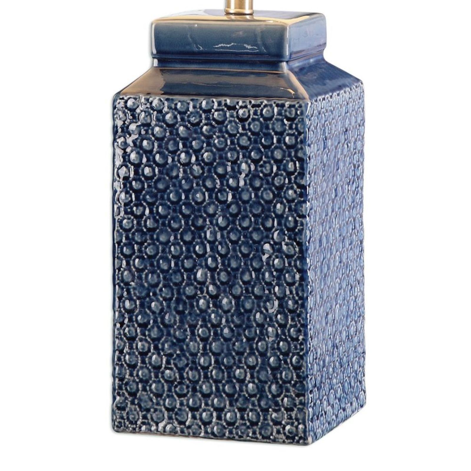 Image 5 Uttermost Pero 26 3/4" Sapphire Blue Textured Ceramic Table Lamp more views
