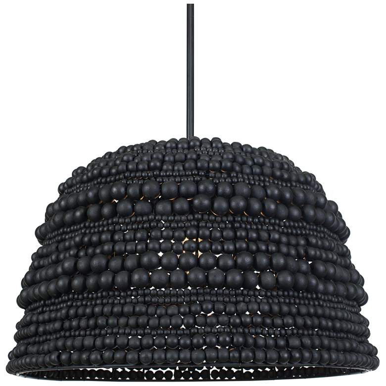 Image 1 Uttermost Persephone 20 3/4" Wide 1 Lt Matte Black Pendant