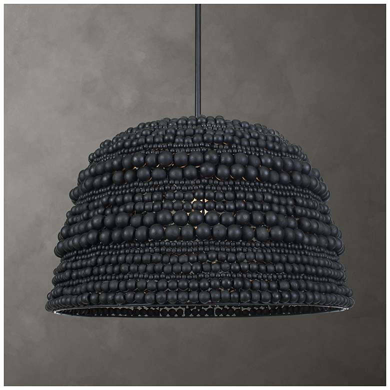 Image 1 Uttermost Persephone 20 3/4" Wide 1 Lt Matte Black Pendant