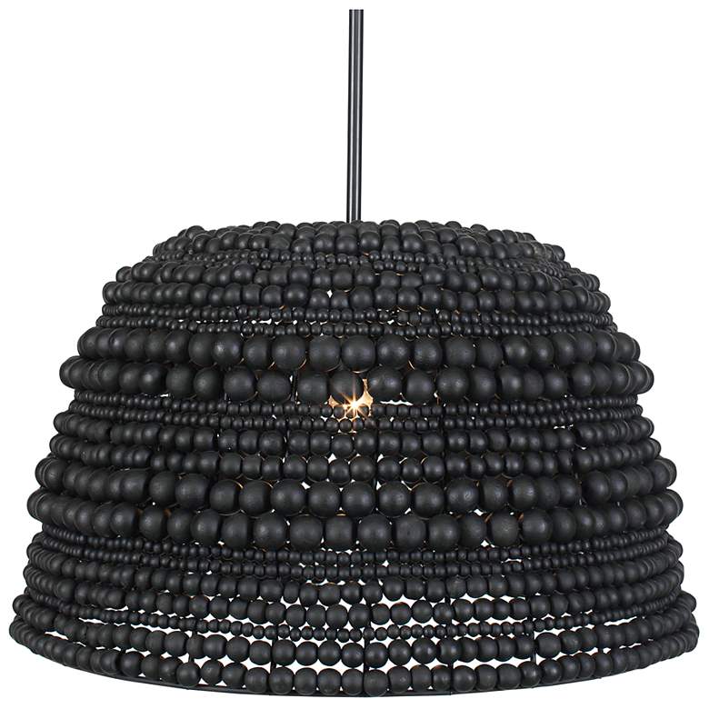 Image 3 Uttermost Persephone 20 3/4" Wide 1 Lt Matte Black Pendant more views