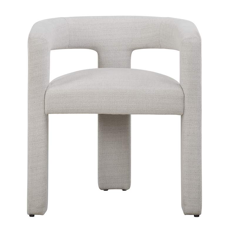 Image 2 Uttermost Perspective Ecru Woven Fabric Dining Chair