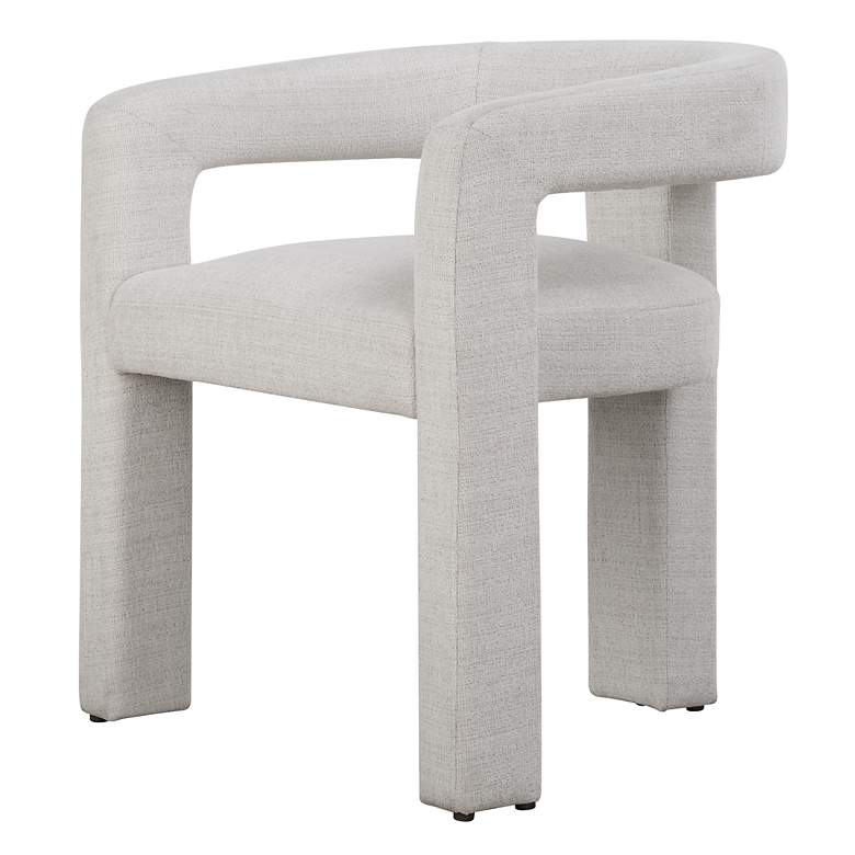 Image 4 Uttermost Perspective Ecru Woven Fabric Dining Chair more views