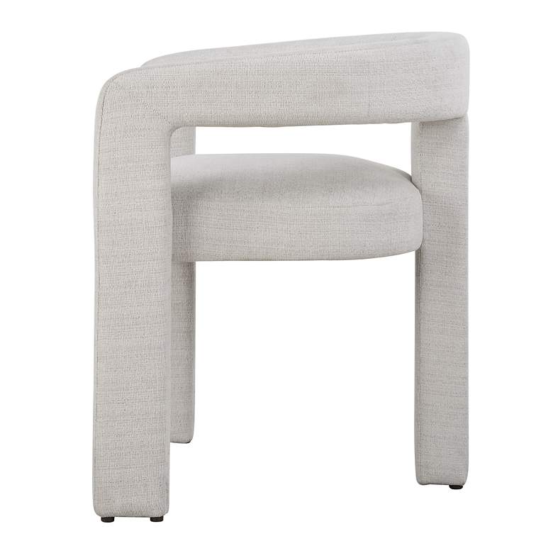 Image 5 Uttermost Perspective Ecru Woven Fabric Dining Chair more views